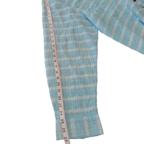 Carbon2Cobalt Men's XXL Blue Button-down Long Sleeve w/ Multi-color Detailing - Picture 8 of 14